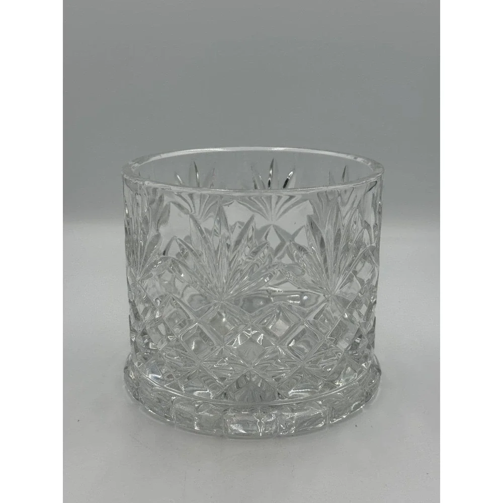 MCM Hollywood Regency Style Hand Cut Crystal Dish/Ice Bucket 6x6x5.25